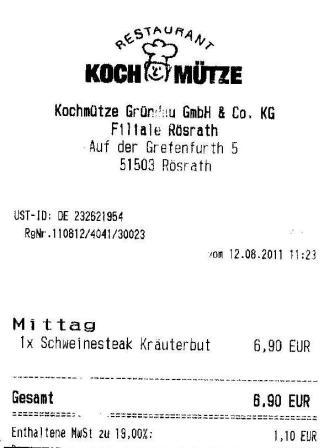 ncard Hffner Kochmtze Restaurant